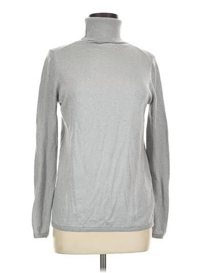 Pre-owned Ann Taylor Turtleneck Sweater In Silver