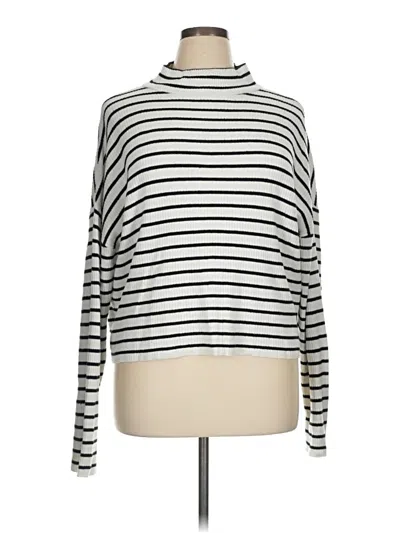 Pre-owned Ann Taylor Turtleneck Sweater In Silver