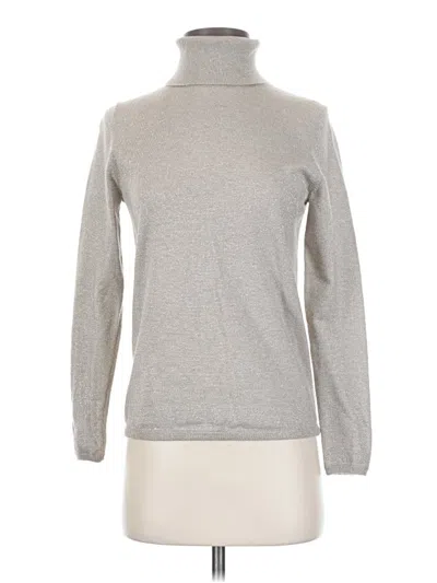 Pre-owned Ann Taylor Turtleneck Sweater In Silver