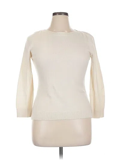 Pre-owned Ann Taylor Turtleneck Sweater In White