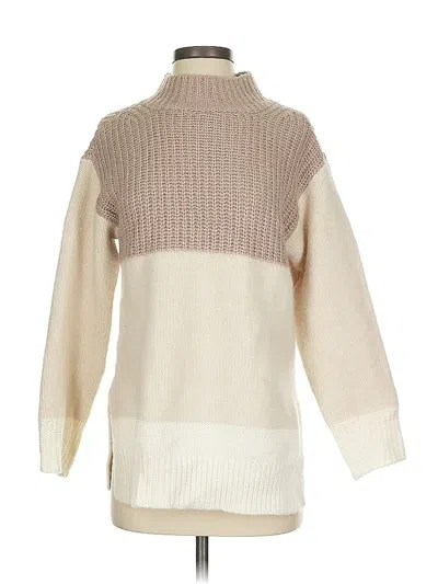 Pre-owned Ann Taylor Turtleneck Sweater In White