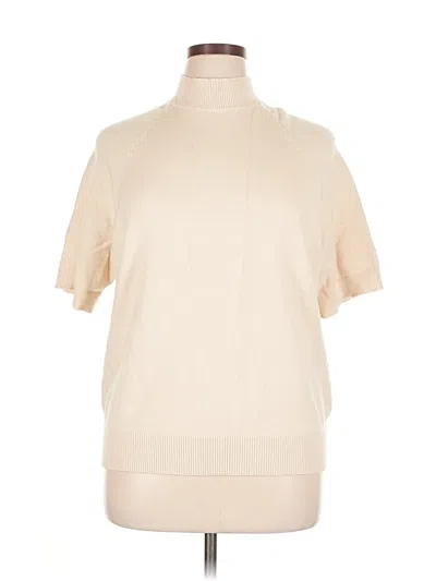 Pre-owned Ann Taylor Turtleneck Sweater In White