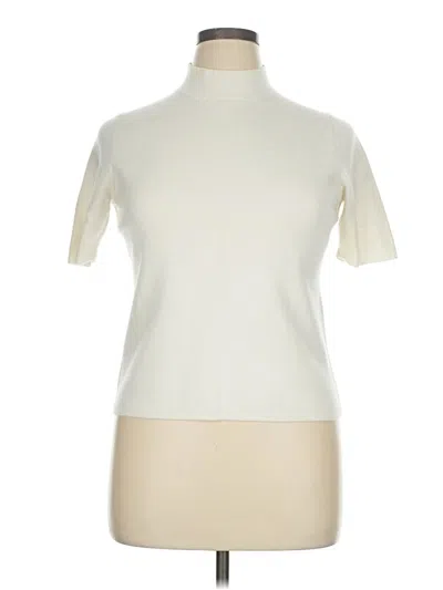 Pre-owned Ann Taylor Turtleneck Sweater In White