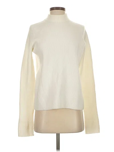 Pre-owned Ann Taylor Turtleneck Sweater In White