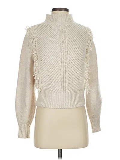 Pre-owned Ann Taylor Turtleneck Sweater In White