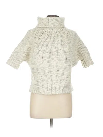 Pre-owned Ann Taylor Turtleneck Sweater In White