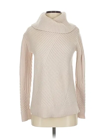 Pre-owned Ann Taylor Turtleneck Sweater In White