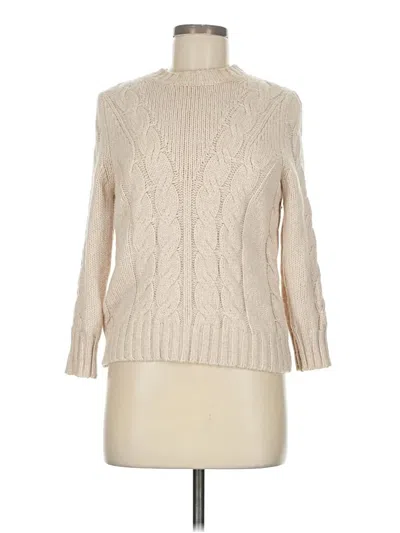 Pre-owned Ann Taylor Turtleneck Sweater In White