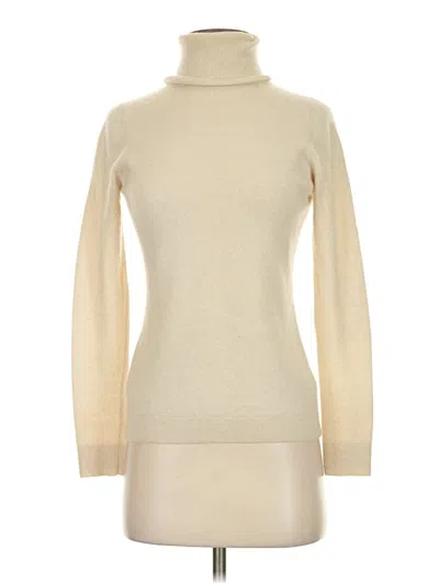 Pre-owned Ann Taylor Turtleneck Sweater In White