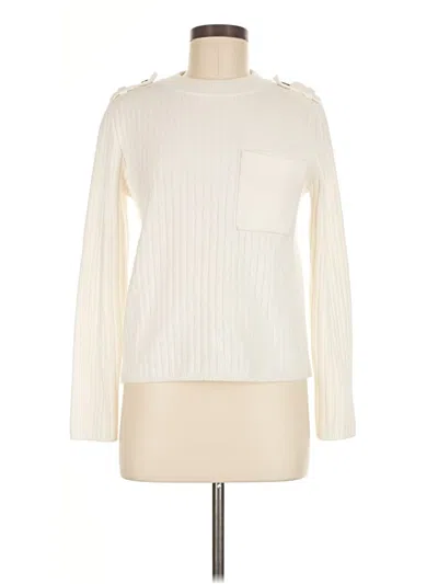 Pre-owned Ann Taylor Turtleneck Sweater In White