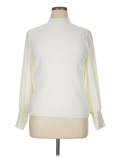 Pre-owned Ann Taylor Turtleneck Sweater In White