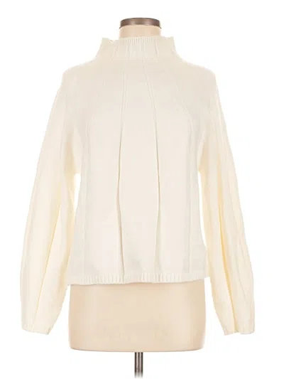 Pre-owned Ann Taylor Turtleneck Sweater In White