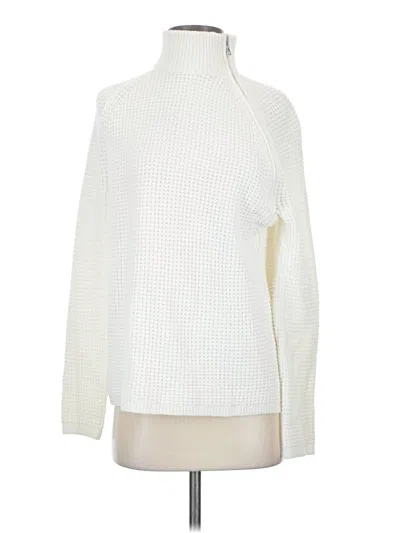 Pre-owned Ann Taylor Turtleneck Sweater In White