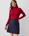Ann Taylor Turtleneck Top In Gingham Red