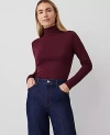 Ann Taylor Turtleneck Top In Mauve Rose