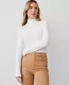 Ann Taylor Turtleneck Top In Winter White