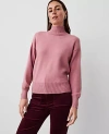 Ann Taylor Turtleneck Wedge Sweater In Foxglove