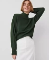Ann Taylor Turtleneck Wedge Sweater In Hunters Green