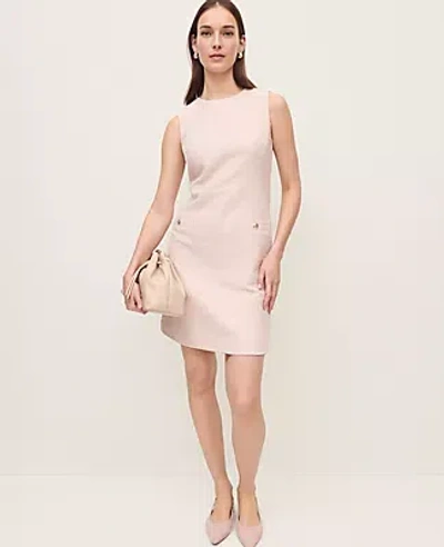 Ann Taylor Tweed Button Pocket Shift Dress