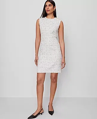 Ann Taylor Tweed Sheath Dress In Multi