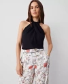 Ann Taylor Twist Halter Top In Black