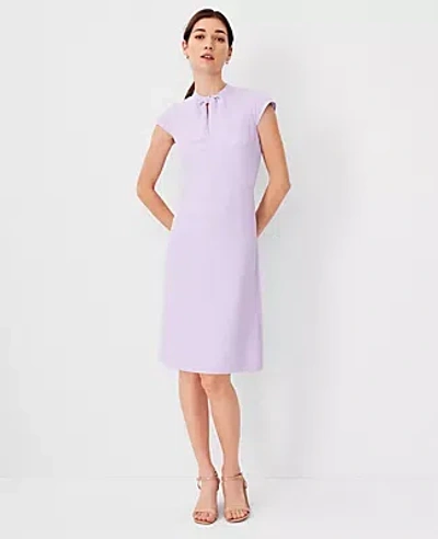 Ann Taylor Twist Neck Sheath Dress In Lavender Latte