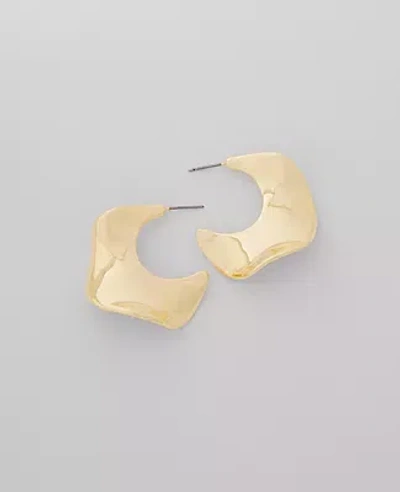 Ann Taylor Twisted Hoop Earrings In Goldtone