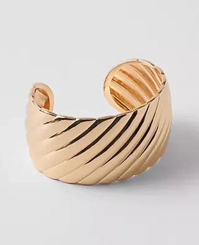 Ann Taylor Twisted Metal Cuff Bracelet In Gold