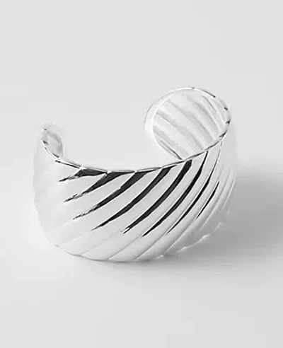 Ann Taylor Twisted Metal Cuff Bracelet In Silver