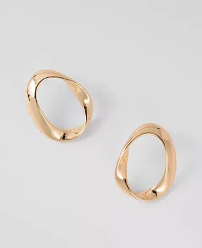 Ann Taylor Twisted Metal Stud Earrings In Gold