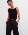 Ann Taylor Twisted Shoulder Shell Top In Black