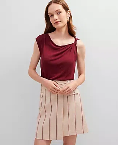 Ann Taylor Twisted Shoulder Shell Top