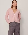 Ann Taylor V-neck Cardigan In Purple