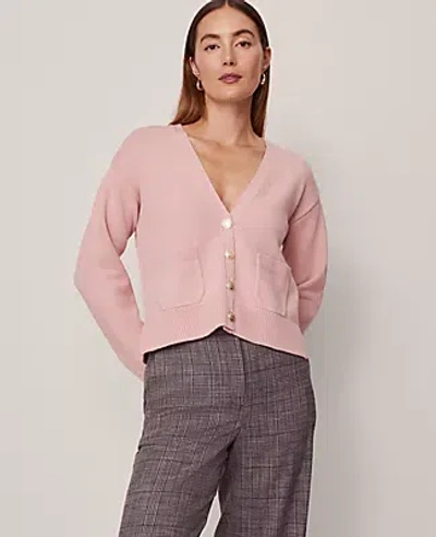 Ann Taylor V-neck Cardigan In Purple