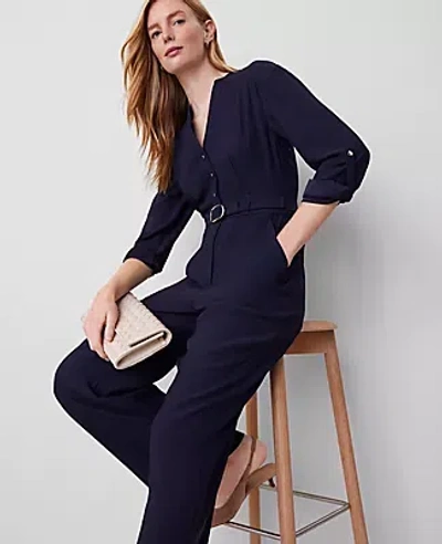 Ann Taylor V-neck Jumpsuit In Night Sky