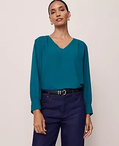Ann Taylor V-neck Popover Top