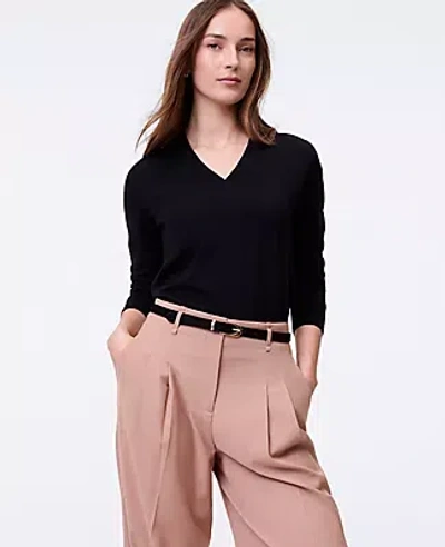 Ann Taylor V-neck Sweater In Black