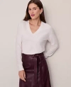 Ann Taylor V-neck Sweater In White