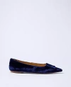 Ann Taylor Velvet Pointy Toe Buckle Flat In Black
