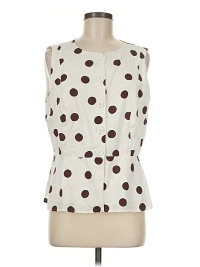 Pre-owned Ann Taylor Vest In Ivory