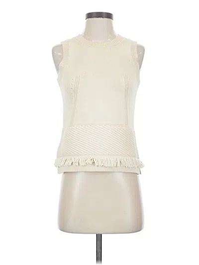 Pre-owned Ann Taylor Vest In White