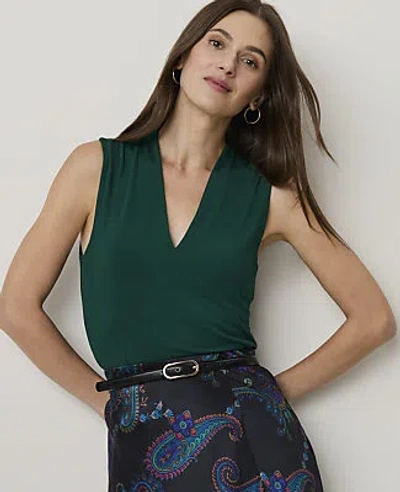 Ann Taylor V-neck Tank In Green