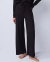Ann Taylor Waffle Wide Leg Lounge Pants In Black