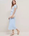 Ann Taylor Wavy Stitch Midi Skirt In Zephyr Blue