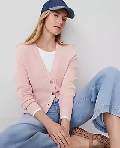 Ann Taylor Wedge Cardigan In Soft Blush