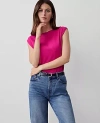 Ann Taylor Wedge Sweater Shell Top In Hot Pink Poppy
