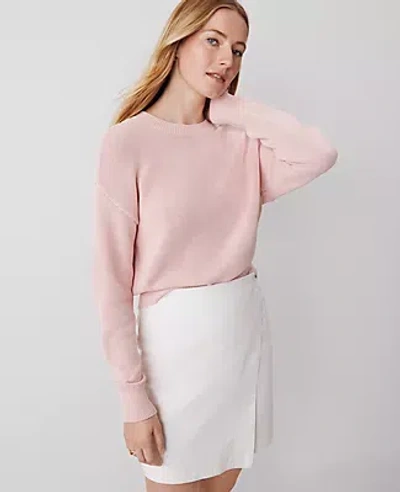 Ann Taylor Wedge Sweater In Soft Blush