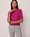 Ann Taylor Wedge Sweater Tee In Purple