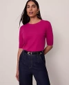 Ann Taylor Wedge Sweater Tee In Purple