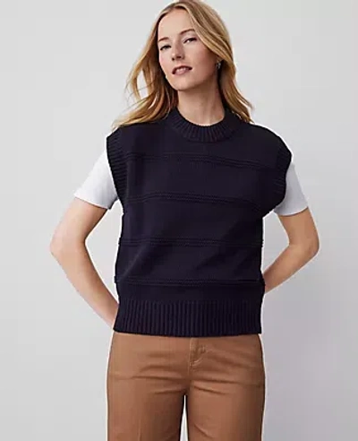 Ann Taylor Wedge Sweater Vest In Night Sky